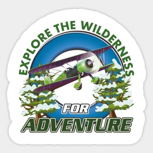 explore the wilderness for adventure logo Sticker